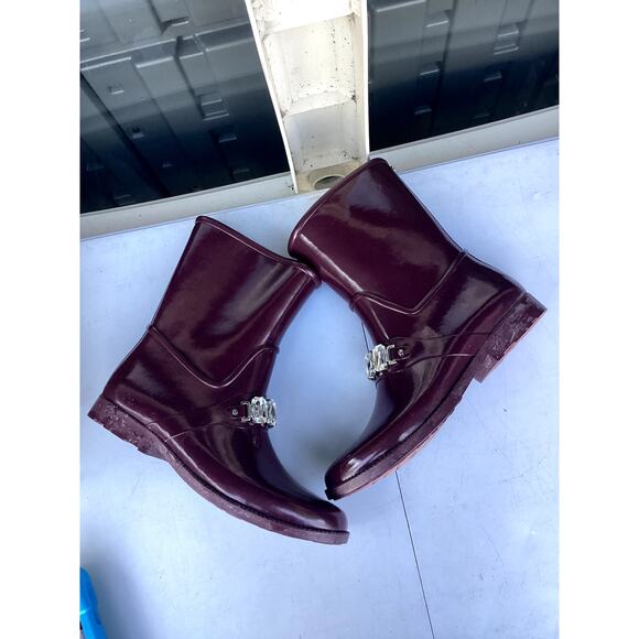 Michael Kors Leslie Rainboot Plum Size 10 - Picture 3 of 6